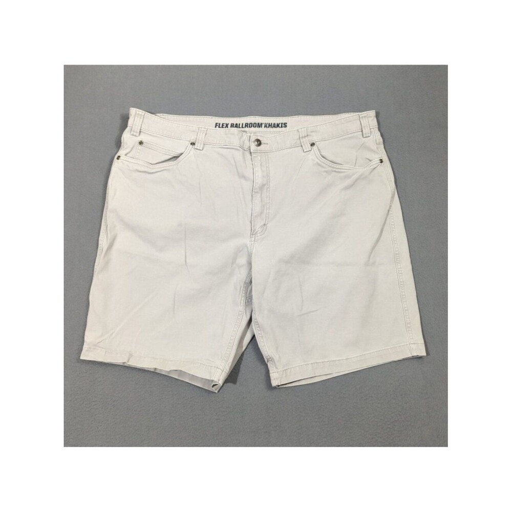 Duluth Trading Co Shorts Men's 44 Gray Flex Ballroom Khaki 5 Pocket 11"